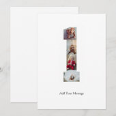 Zwart-wit Nummer 1 Fotocollage Notitiekaartje (Voorkant / Achterkant)