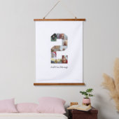 Zwart-wit Nummer 2 Fotocollage Hangend Wandkleed (Slaapkamer)