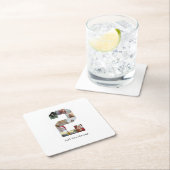 Zwart-wit Nummer 2 Fotocollage Kartonnen Onderzetters (Insitu)