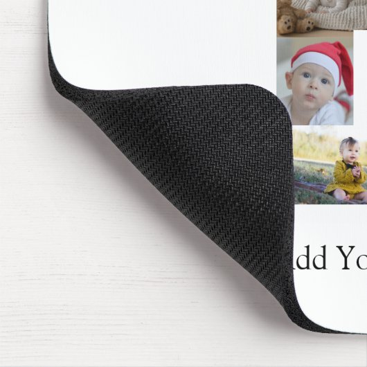 Zwart-wit Nummer 2 Fotocollage Muismat (Hoek)