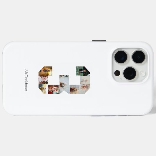 Zwart-wit Nummer 3 Fotocollage Case-Mate iPhone Case (Achterkant (horizontaal))