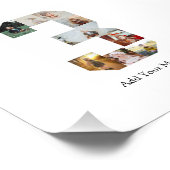 Zwart-wit Nummer 3 Fotocollage Foto Afdruk (Hoek)