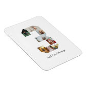 Zwart-wit Nummer 3 Fotocollage Magneet (Rechterzijde)