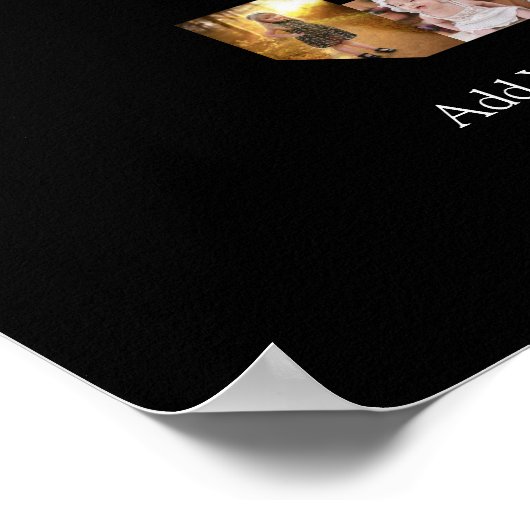 Zwart-wit Nummer 3 Fotocollage Poster (Hoek)