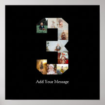 Zwart-wit Nummer 3 Fotocollage