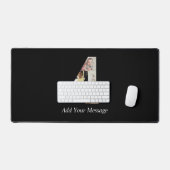 Zwart-wit Nummer 4 Fotocollage Bureaumat (Keyboard & Muis)