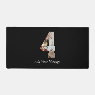 Zwart-wit Nummer 4 Fotocollage Bureaumat