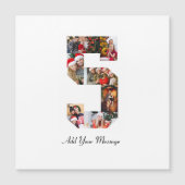 Zwart-wit Nummer 5 Fotocollage (Voorkant)