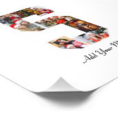 Zwart-wit Nummer 5 Fotocollage Foto Afdruk (Hoek)