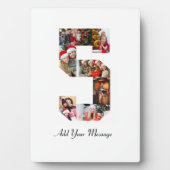 Zwart-wit nummer 5 fotocollage fotoplaat (voorkant)