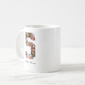 Zwart-wit Nummer 5 Fotocollage Koffiemok (Voorkant links)