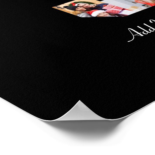 Zwart-wit Nummer 5 Fotocollage Poster (Hoek)