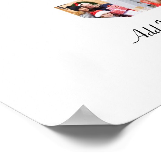 Zwart-wit Nummer 5 Fotocollage Poster (Hoek)