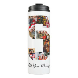 Zwart-wit Nummer 5 Fotocollage Thermosbeker