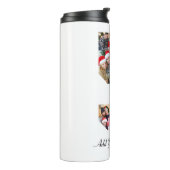 Zwart-wit Nummer 5 Fotocollage Thermosbeker (Gedraaid links)