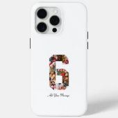 Zwart-wit Nummer 6 Fotocollage Case-Mate iPhone Case (Achterkant)