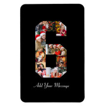 Zwart-wit Nummer 6 Fotocollage