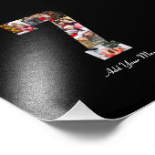 Zwart-wit nummer 7 foto collage afdruk (Hoek)