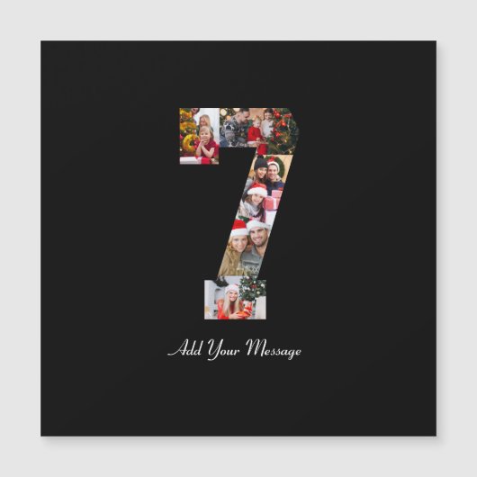 Zwart-wit nummer 7 fotocollage (Voorkant)