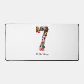 Zwart-wit nummer 7 fotocollage bureaumat (Voorkant)