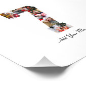 Zwart-wit nummer 7 fotocollage foto afdruk (Hoek)