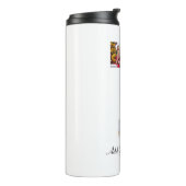 Zwart-wit nummer 7 fotocollage thermosbeker (Gedraaid links)