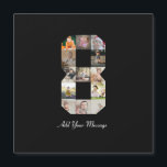 Zwart-wit nummer 8 fotocollage<br><div class="desc">Dit aanpasbare product is waar foto's worden gerangschikt om de vorm van een nummer te vormen. Het wordt vaak gebruikt voor mijlpaalvieringen zoals verjaardagen, jubilea of prestaties, waardoor gebruikers memorabele afbeeldingen kunnen tonen binnen een enkele, opvallende weergave. De ontwerpen bieden doorgaans ruimte voor verschillende fotogroottes en -oriëntaties, waardoor een visueel...</div>