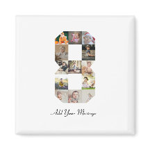 Zwart-wit nummer 8 fotocollage