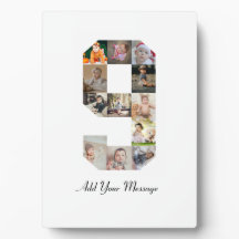 Zwart-wit nummer 9 fotocollage