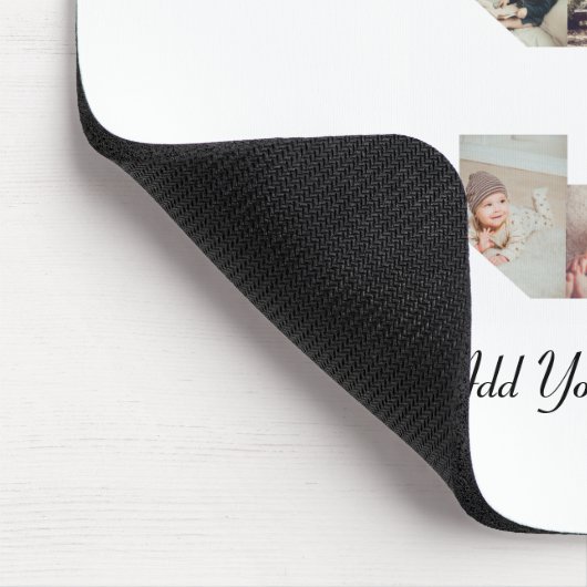 Zwart-wit nummer 9 Fotocollage Muismat (Hoek)