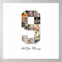 Zwart-wit nummer 9 Fotocollage