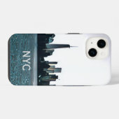 Zwart-wit NYC Telefoon Case iPhone Hoesje (Achterkant horizontaal)