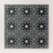 Zwart-wit octagoon legpuzzel (Horizontaal)