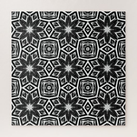 Zwart-wit octagoon legpuzzel (Verticaal)