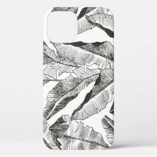 Zwart wit Oerwoud: Tropisch Plant Case-Mate iPhone Case