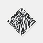 Zwart-wit Oerwoud Zebra Pattern Print Servet (Hoek)