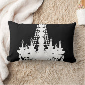 Zwart-wit of elke kleur Chandelier Kussen (Deken)