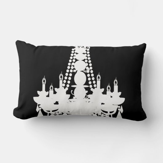 Zwart-wit of elke kleur Chandelier Kussen (Voorkant)
