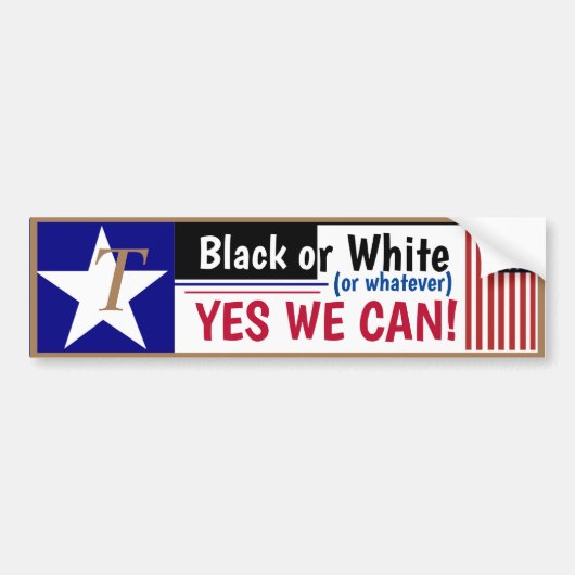 Zwart wit of wat we ook kunnen. bumpersticker (Voorkant)