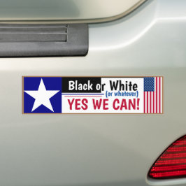 Zwart wit of wat we ook kunnen. Bumpersticker