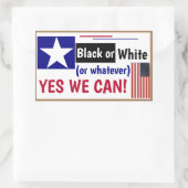 Zwart wit of wat we ook kunnen. Rechthoekig Rechthoekige Sticker (Tas)