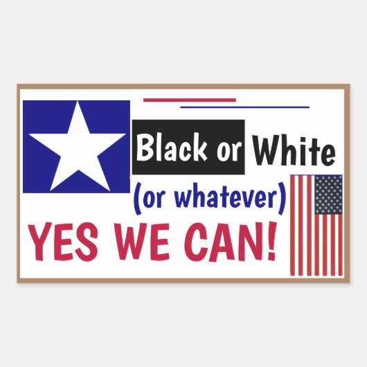 Zwart wit of wat we ook kunnen. Rechthoekig Rechthoekige Sticker (Voorkant)