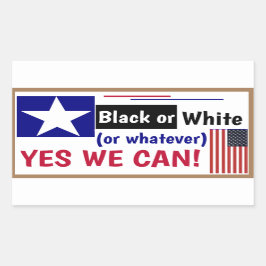 Zwart wit of wat we ook kunnen. Rechthoekig Rechthoekige Sticker