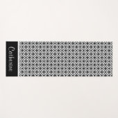 Zwart-wit Ogee Pattern Yoga Mat (Voorkant (horizontaal))