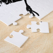 Zwart wit olifant Dierenillustratie Schilderen Legpuzzel (Zijkant)