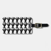 Zwart & Wit Olifant Pop Art Bagagelabel (Voorkant horizontaal)