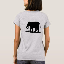 Zwart-wit olifant silhouet