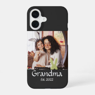 Zwart Wit Oma Gewordt Krachtig Foto iPhone 16 Hoesje
