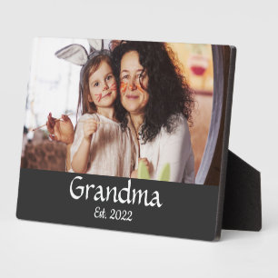 Zwart Wit Oma Opgericht Vet Foto Fotoplaat