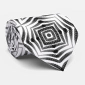 Zwart-wit Ombré Hypnotic Snake Skin Abstract Stropdas (Opgerold)